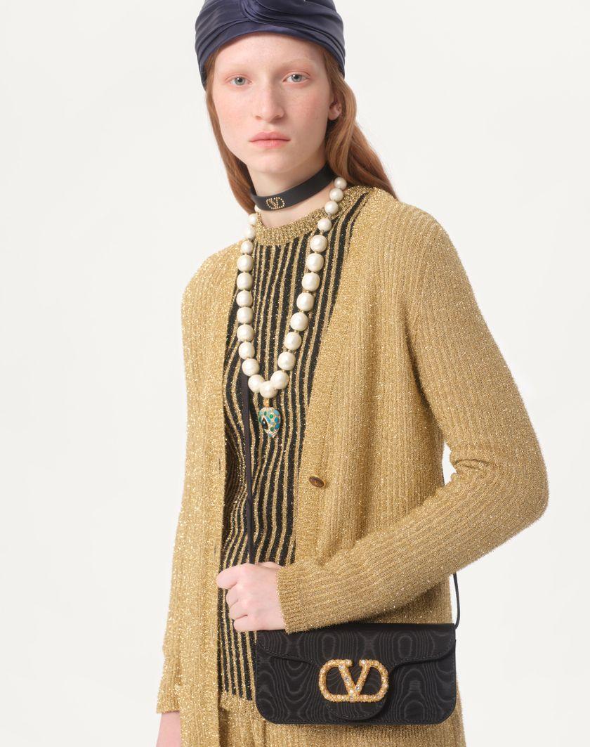 Valentino Handbags Cardigan In Lurex per Donna in Oro | Valentino IT Negozi Online
