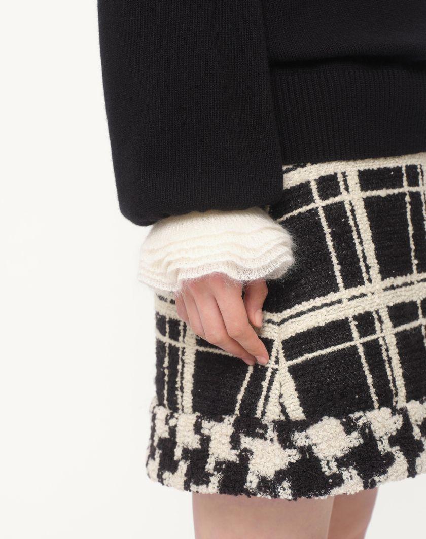 Valentino Handbags Maglia In Lana E Mohair per Donna in Nero/avorio | Valentino IT Affare Del Giorno