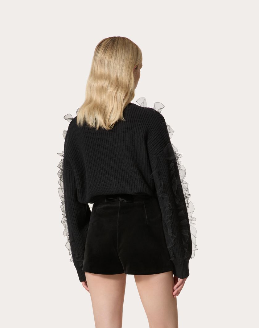 Valentino Handbags Maglia In Lana Ricamata per Donna in Nero | Valentino IT Sottocosto