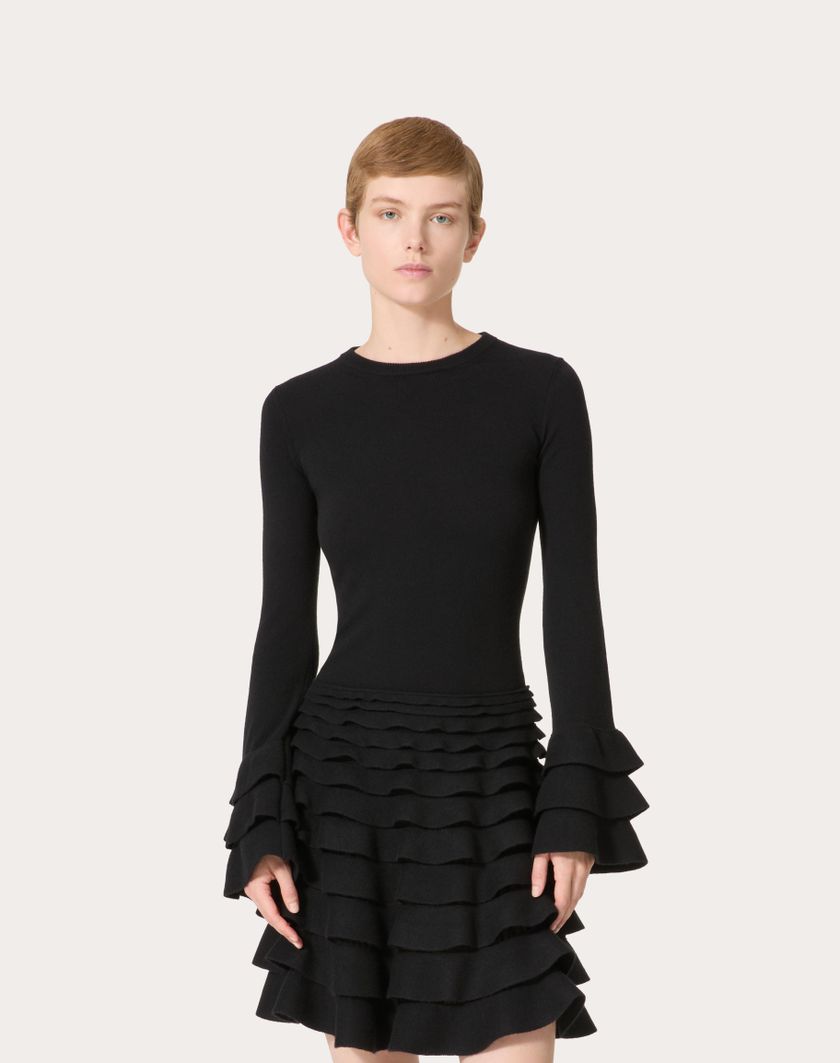 Valentino Handbags Maglia In Viscosa E Lana per Donna in Nero | Valentino IT Novità