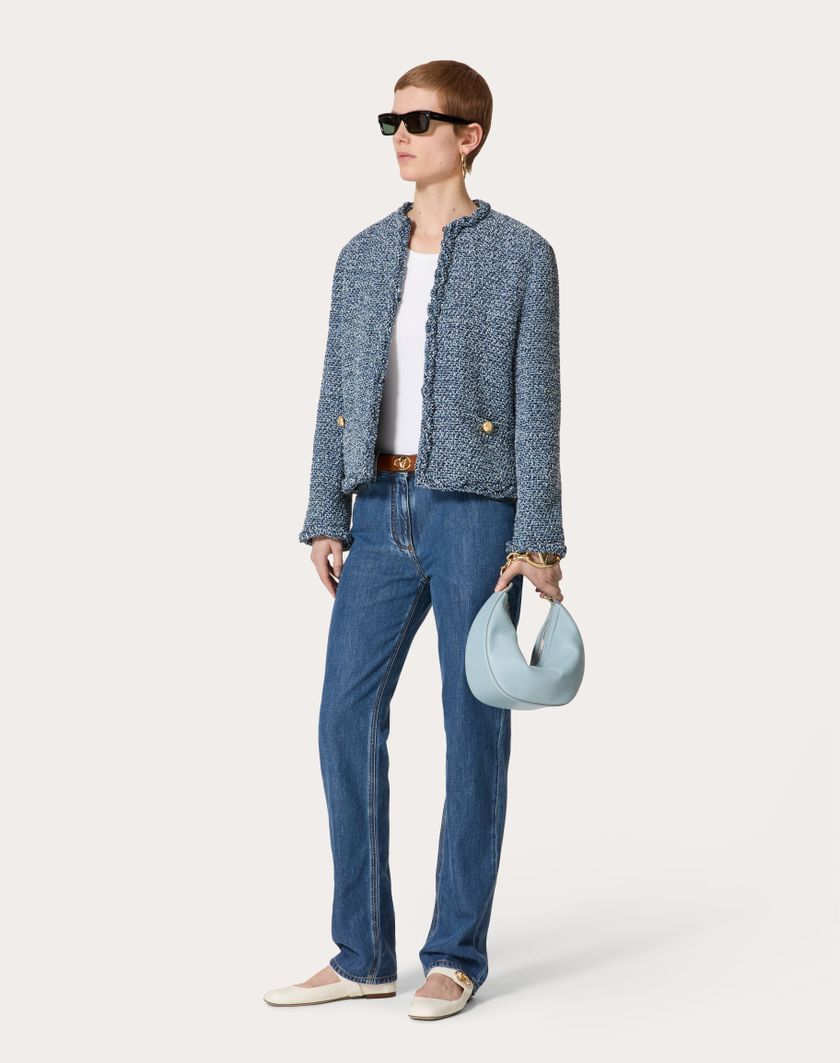 Valentino Handbags Pantaloni In Denim Blu Medio per Donna in Denim | Valentino IT Negozio
