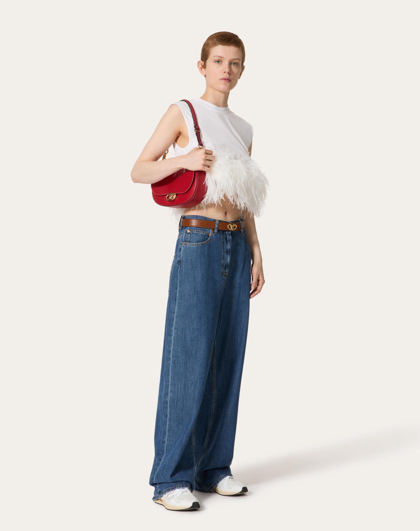 Valentino Handbags Pantaloni In Denim Blu Medio per Donna in Denim | Valentino IT In Saldo