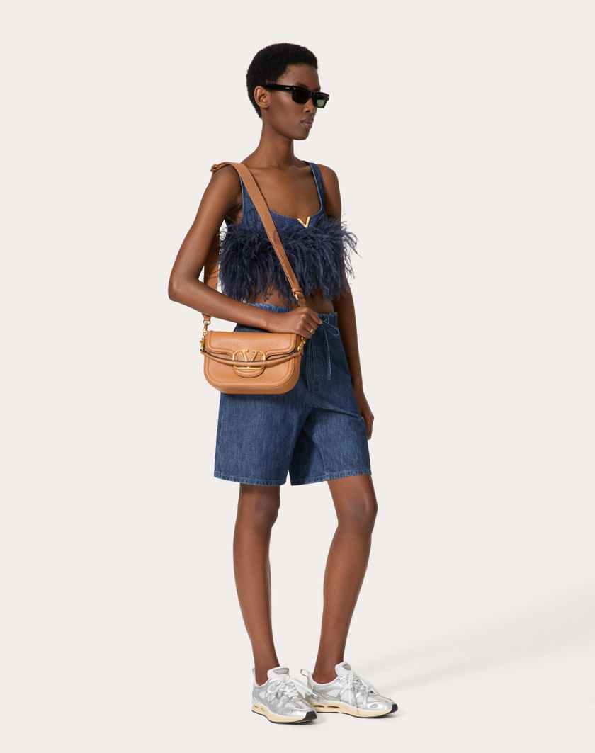 Valentino Handbags Top In Chambray Denim per Donna in Denim | Valentino IT Flash Sale