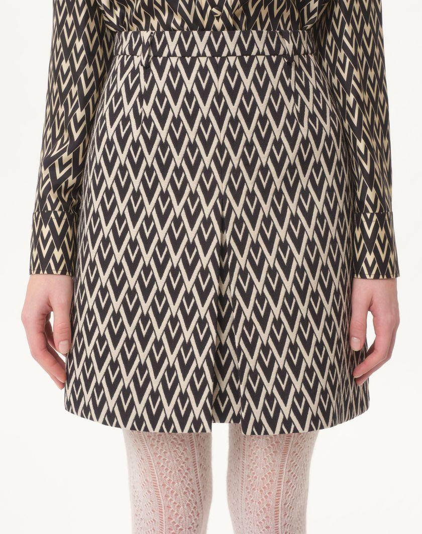 Valentino Handbags Gonna Pantalone In Jacquard Toute La V per Donna in Nero/crema | Valentino IT Black Friday