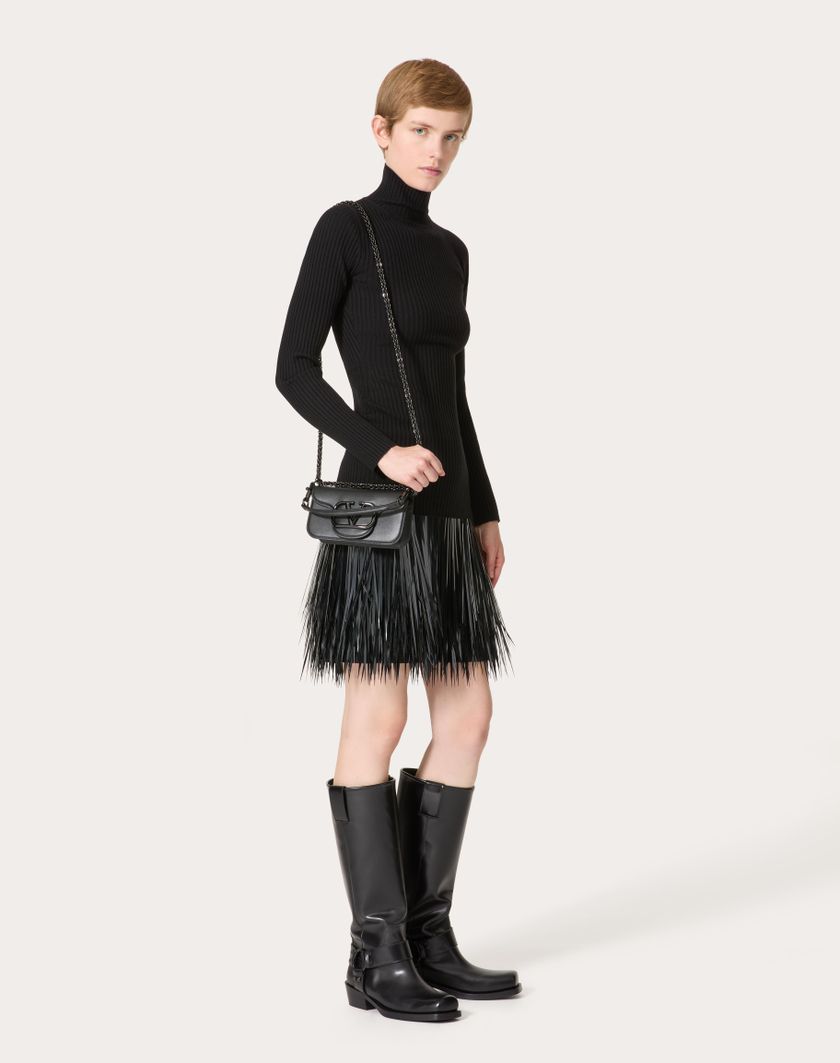 Valentino Handbags Gonna In Organza Ricamata per Donna in Nero | Valentino IT Cyber Monday