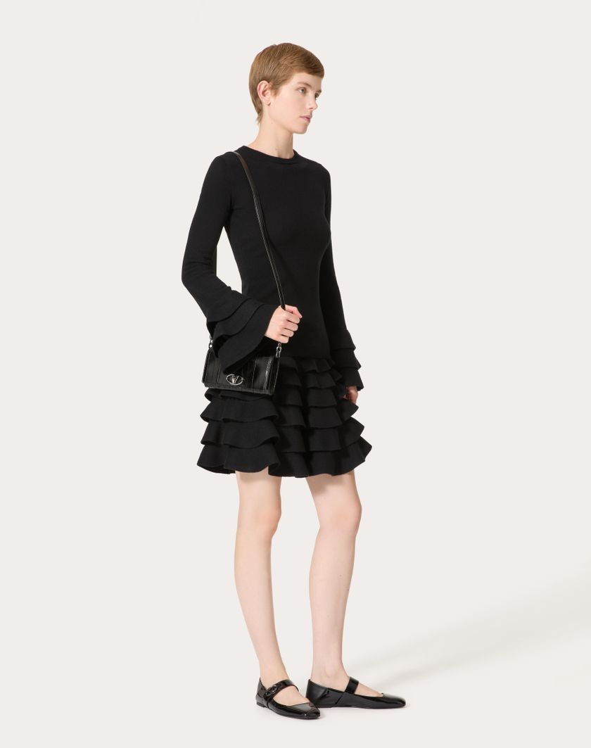 Valentino Handbags Gonna Corta In per Donna in Nero | Valentino IT Offerta natalizia