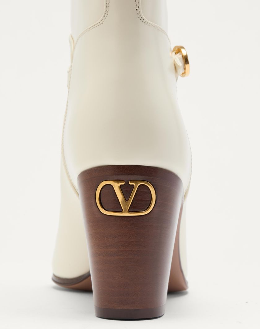 Valentino Handbags Stivale Pattie In Vitello 75mm per Donna in Avorio | Valentino IT Latest stili