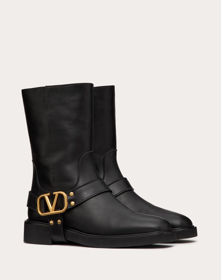 Valentino Handbags Stivaletto Vlogo Signature In Vitello 30mm per Donna in Nero | Valentino IT Promozione temporanea