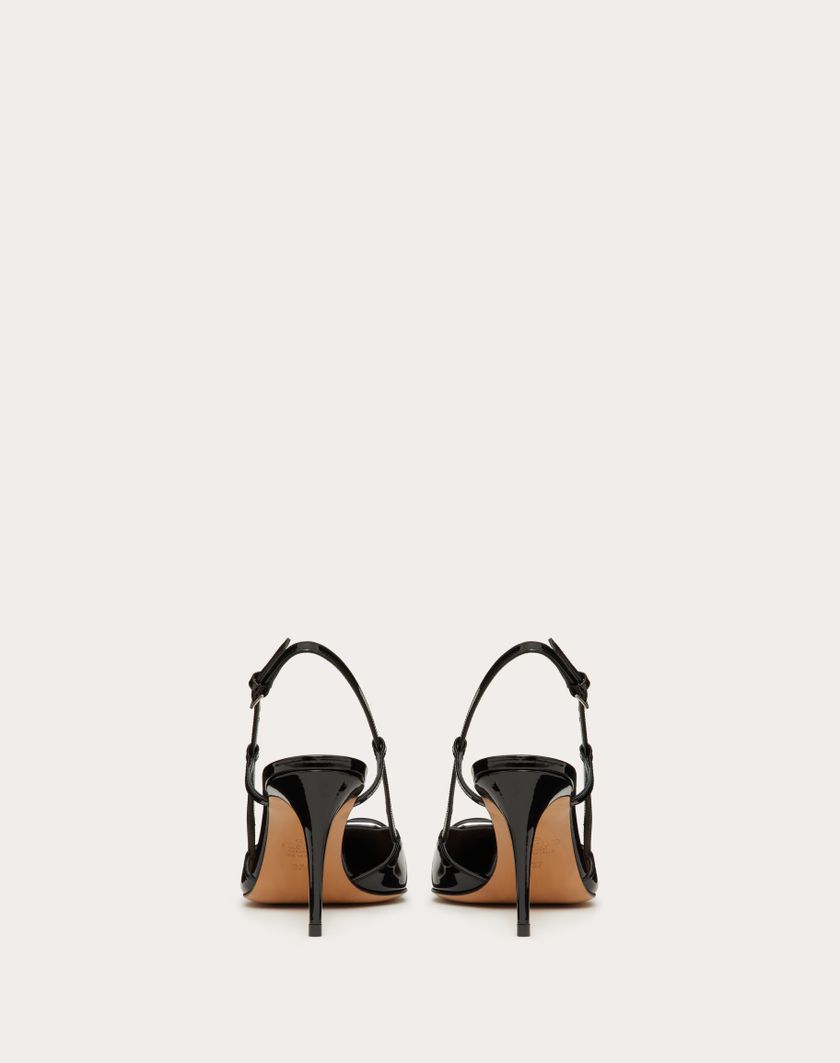 Valentino Handbags Décolleté Slingback Vlogo Signature In Vernice 80mm per Donna in Rose Cannelle | Valentino IT Only for today