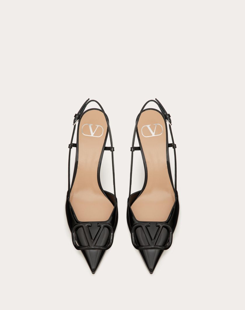 Valentino Handbags Décolleté Slingback Vlogo Signature In Vernice 80mm per Donna in Azzurro | Valentino IT Fino al 55% di sconto