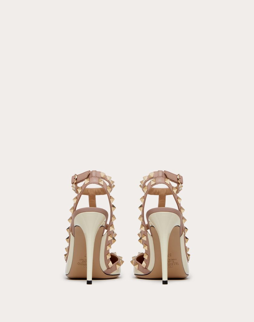 Valentino Handbags Décolleté Rockstud In Vernice Con Cinturini 100mm per Donna in Poudre | Valentino IT 50% di sconto con spedizione gratuita