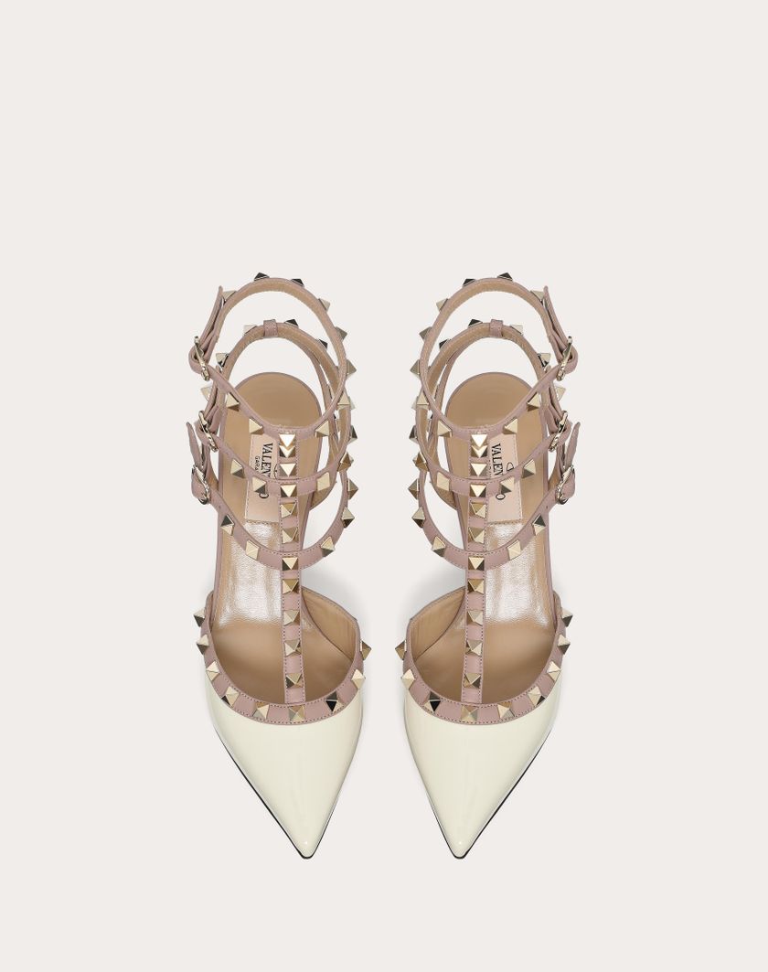Valentino Handbags Décolleté Rockstud Con Cinturini 65mm per Donna in Poudre | Valentino IT Officina