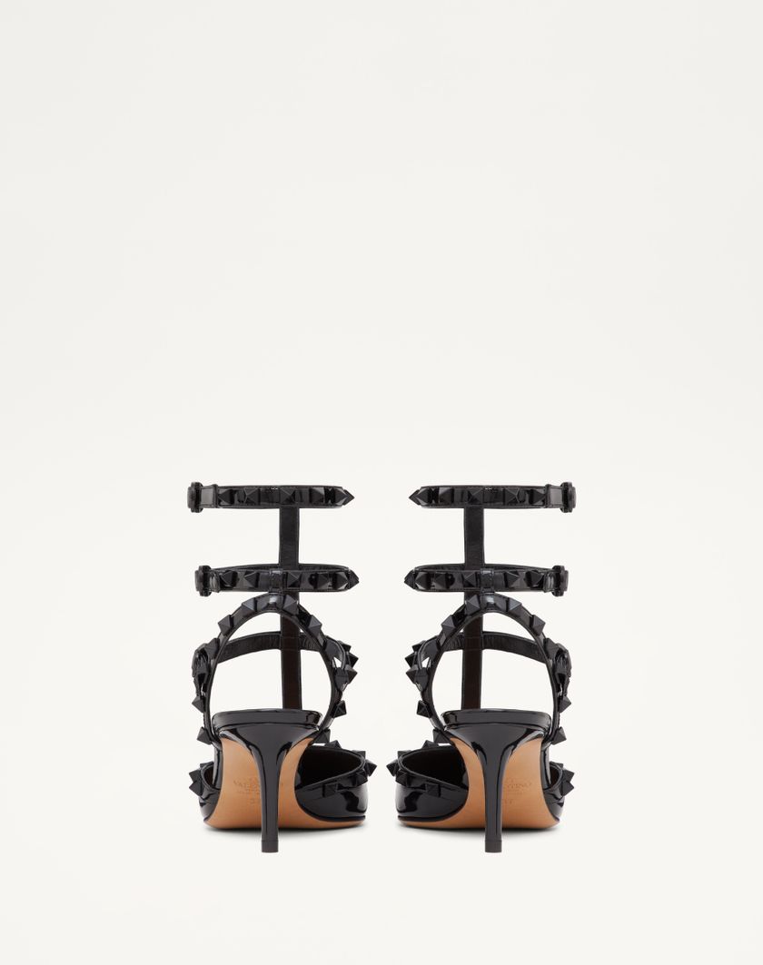 Valentino Handbags Décolleté Rockstud In Vernice Con Cinturini E Borchie In Tono 65mm per Donna in Nero | Valentino IT Esporta salva