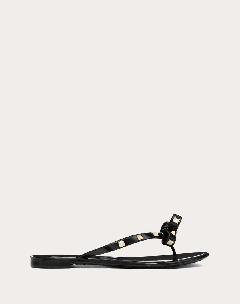 Valentino Handbags Infradito Rockstud In Gomma per Donna in Poudre | Valentino IT