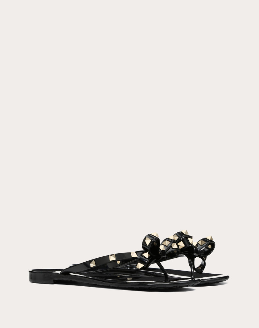 Valentino Handbags Infradito Rockstud In Gomma per Donna in Poudre | Valentino IT Outlet