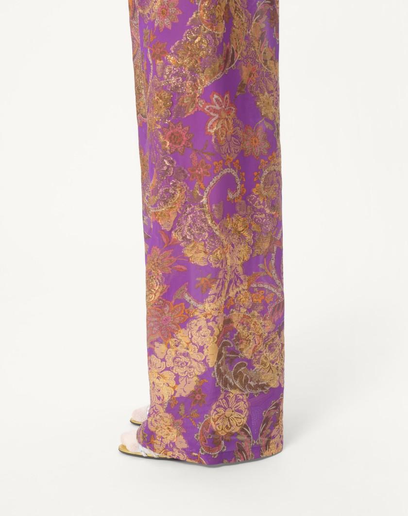 Valentino Handbags Pantaloni In Fil Coupe' Lame' Cachemire Apres L'hiver per Donna in Multicolor | Valentino IT Saldi
