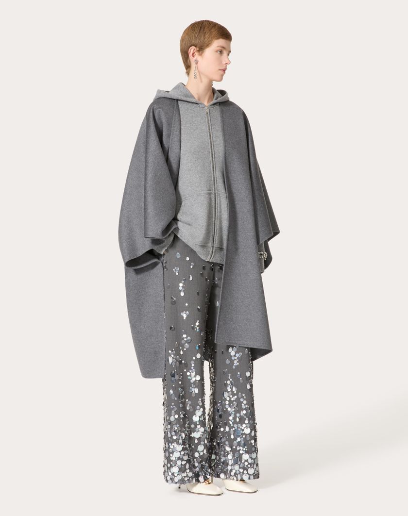 Valentino Handbags Pantaloni In Active Gabardine Ricamati per Donna in Grigio | Valentino IT I Più Venduti