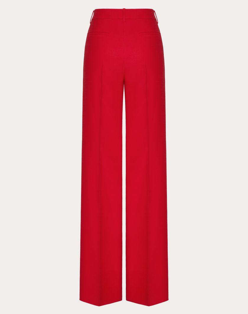 Valentino Handbags Pantaloni In Crepe Couture per Donna in Rosso | Valentino IT Moda