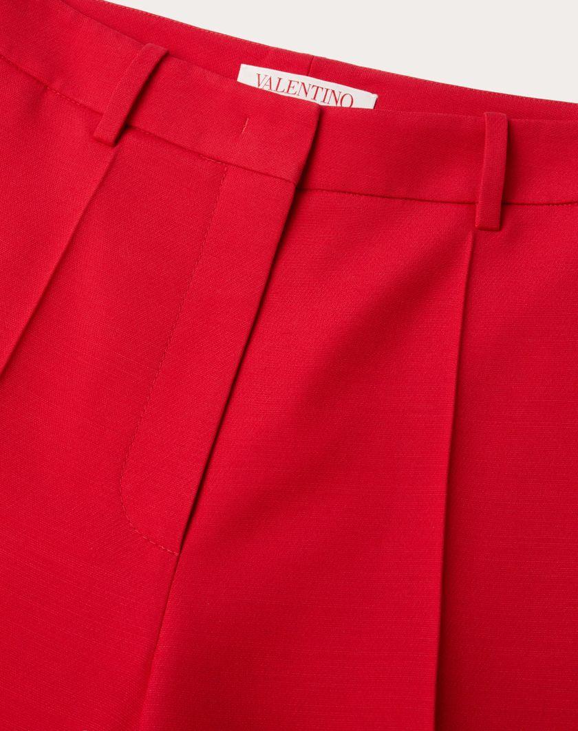 Valentino Handbags Pantaloni In Crepe Couture per Donna in Rosso | Valentino IT Moda