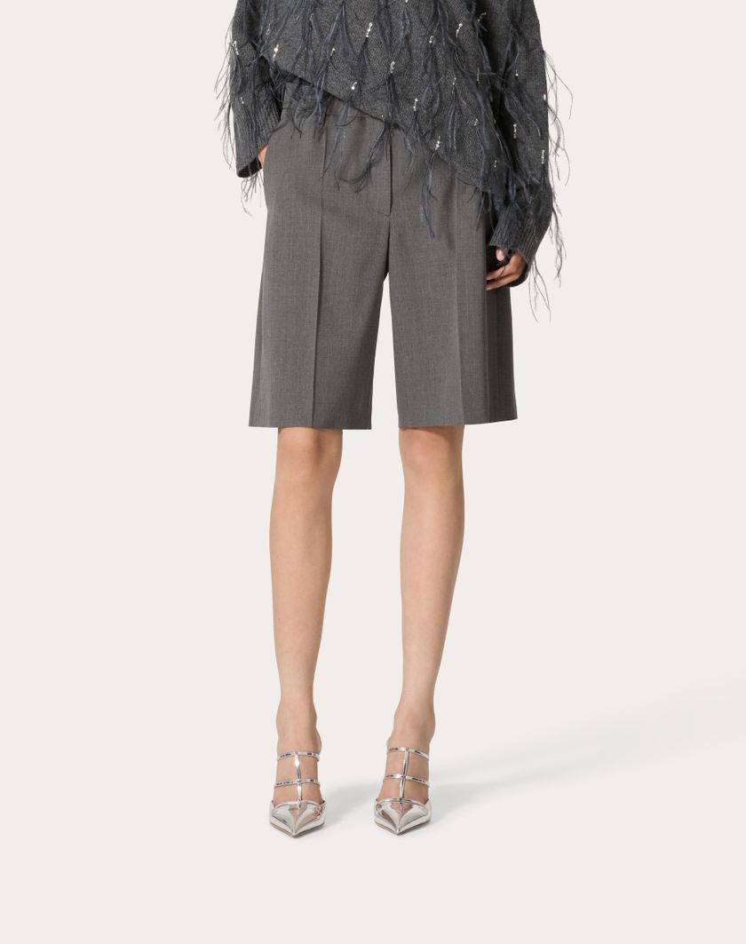 Valentino Handbags Bermuda In Active Gabardine per Donna in Grigio | Valentino IT Offerta speciale