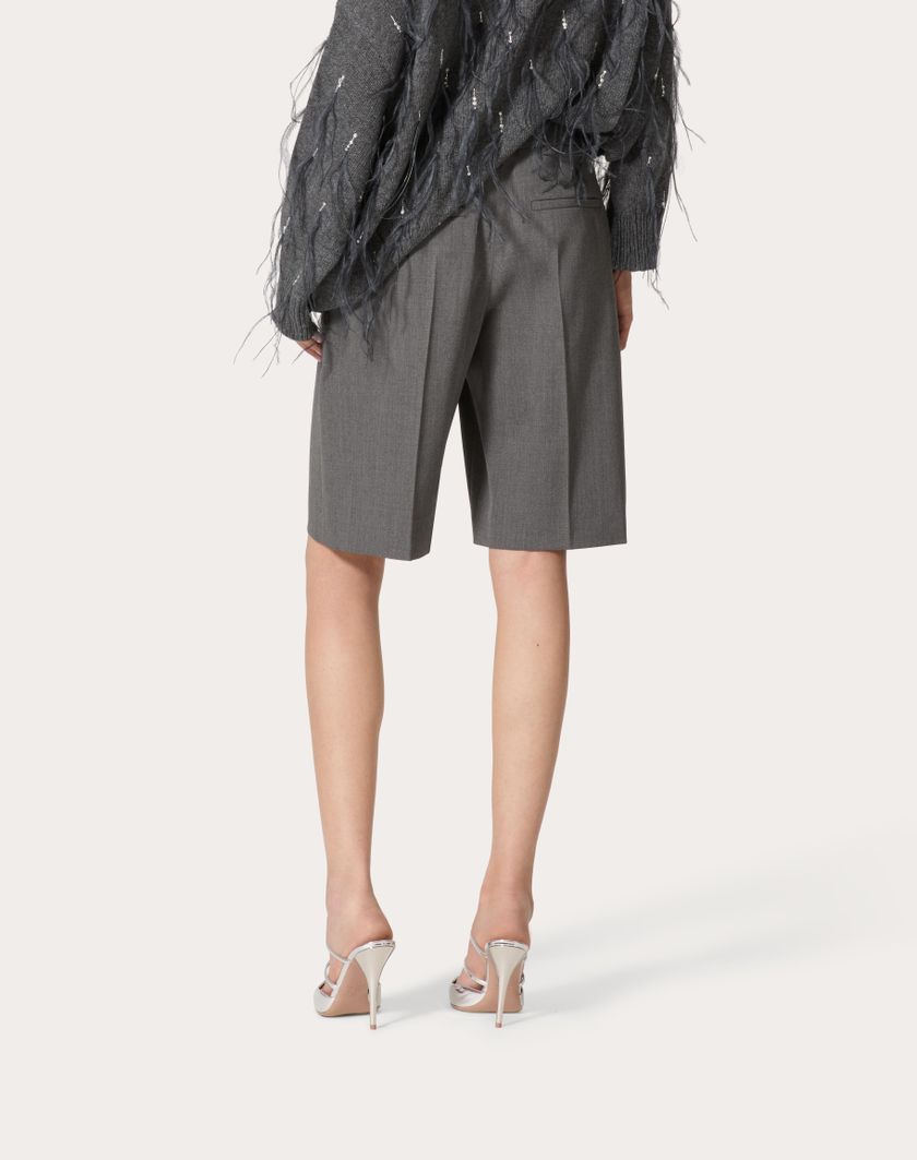 Valentino Handbags Bermuda In Active Gabardine per Donna in Grigio | Valentino IT Offerta speciale