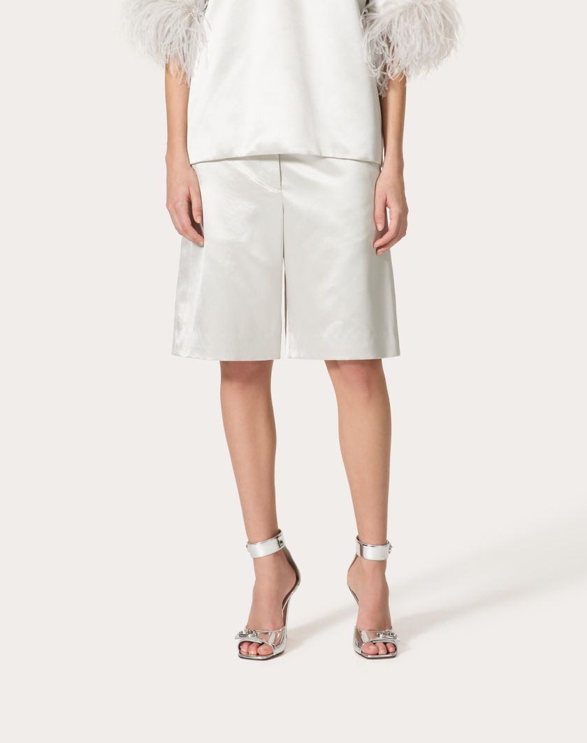 Valentino Handbags Bermuda In Satin De Soie per Donna in Smoky | Valentino IT Grande vendita