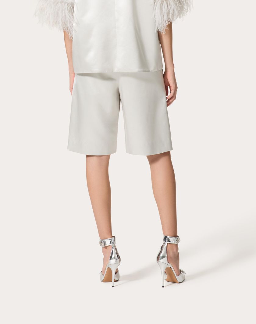 Valentino Handbags Bermuda In Satin De Soie per Donna in Smoky | Valentino IT Grande vendita