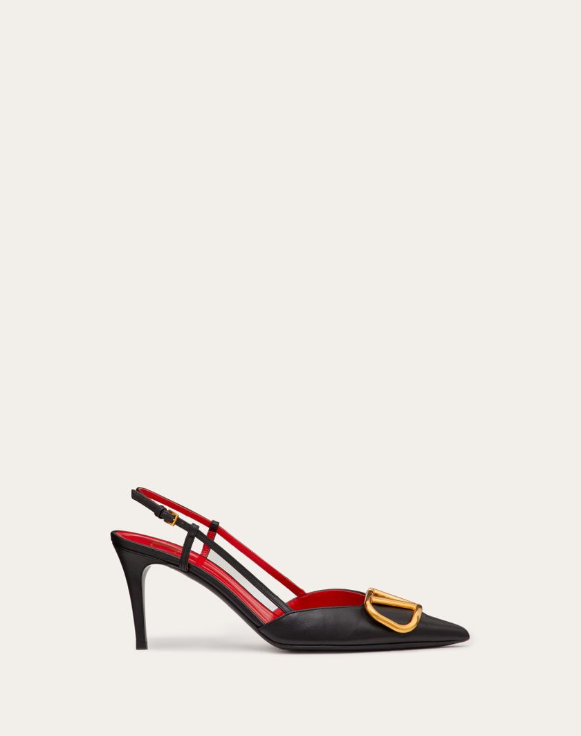 Valentino Handbags Décolleté Slingback Vlogo Signature In Vitello 80mm per Donna in Nero | Valentino IT Offerta esclusiva