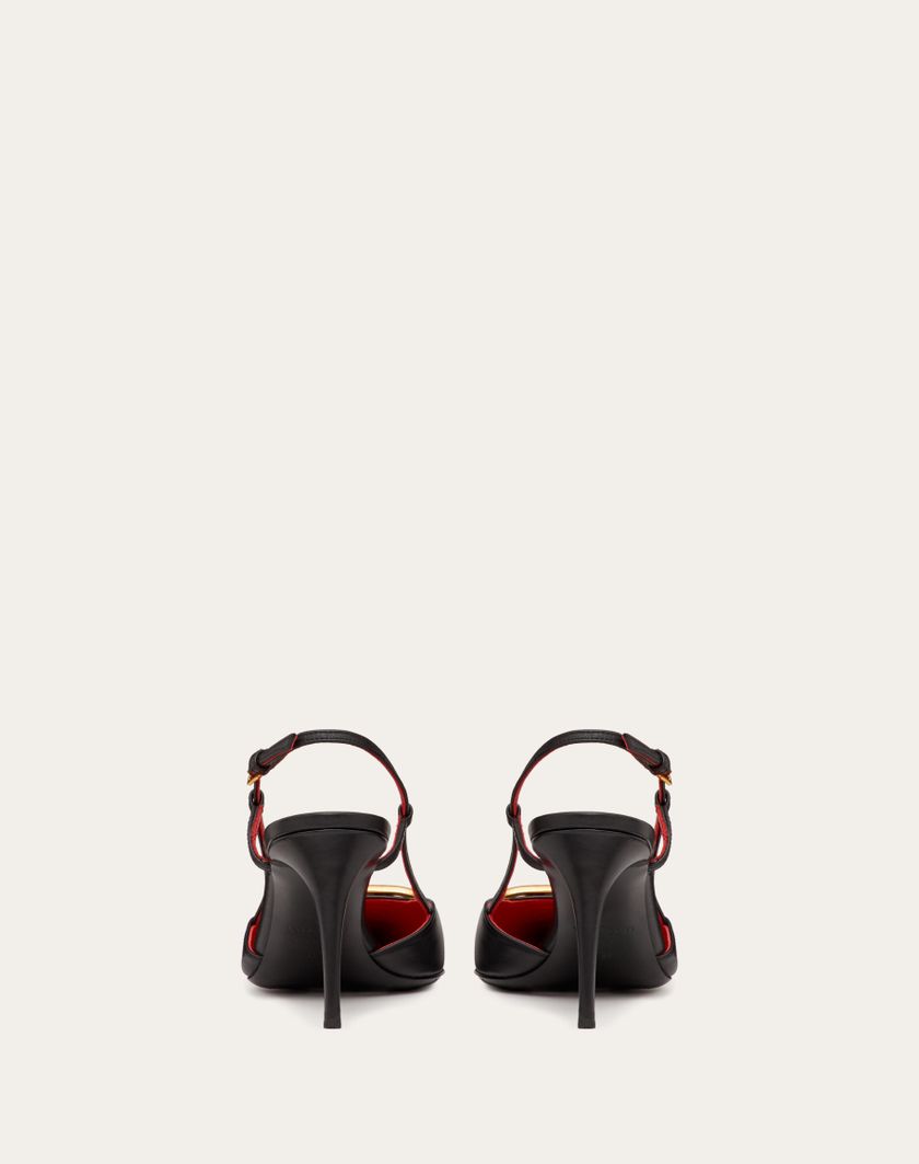 Valentino Handbags Décolleté Slingback Vlogo Signature In Vitello 80mm per Donna in Nero | Valentino IT Offerta esclusiva