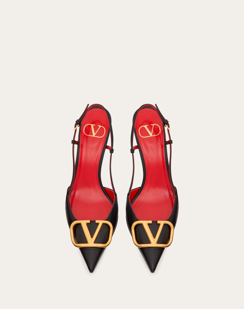 Valentino Handbags Décolleté Slingback Vlogo Signature In Vitello 80mm per Donna in Nero | Valentino IT Offerta esclusiva