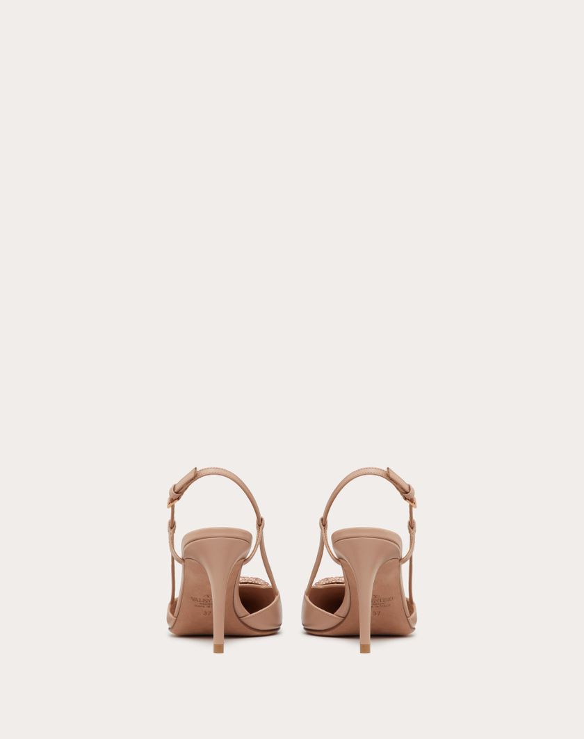 Valentino Handbags Décolleté Slingback Vlogo Signature In Vitello 80mm per Donna in Rose Cannelle | Valentino IT Black Friday
