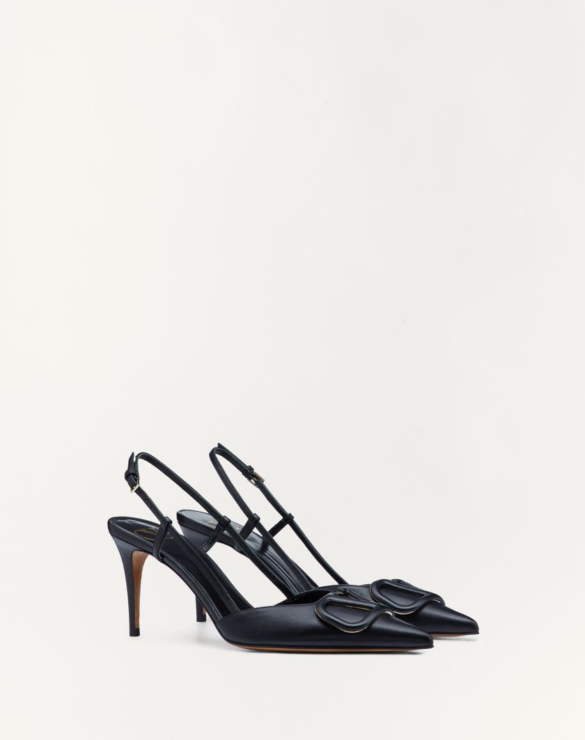 Valentino Handbags Décolleté Slingback Vlogo Signature In Vitello 80mm per Donna in Poudre | Valentino IT Offerta per la Festa della Mamma