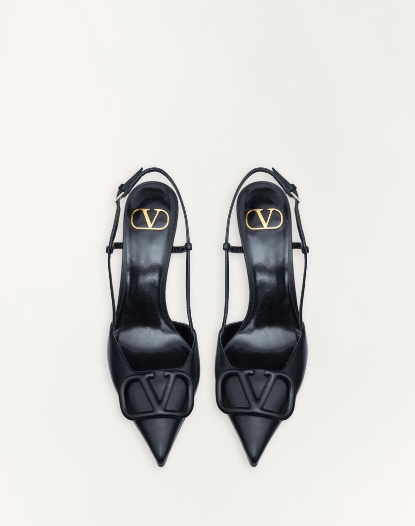Valentino Handbags Décolleté Slingback Vlogo Signature In Vitello 80mm per Donna in Poudre | Valentino IT Offerta per la Festa della Mamma
