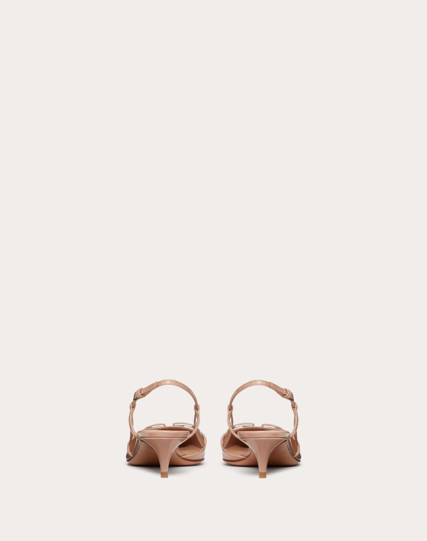 Valentino Handbags Décolleté Slingback Vlogo Signature In Vernice 40mm per Donna in Rose Cannelle | Valentino IT Offerta Giorno del Papà