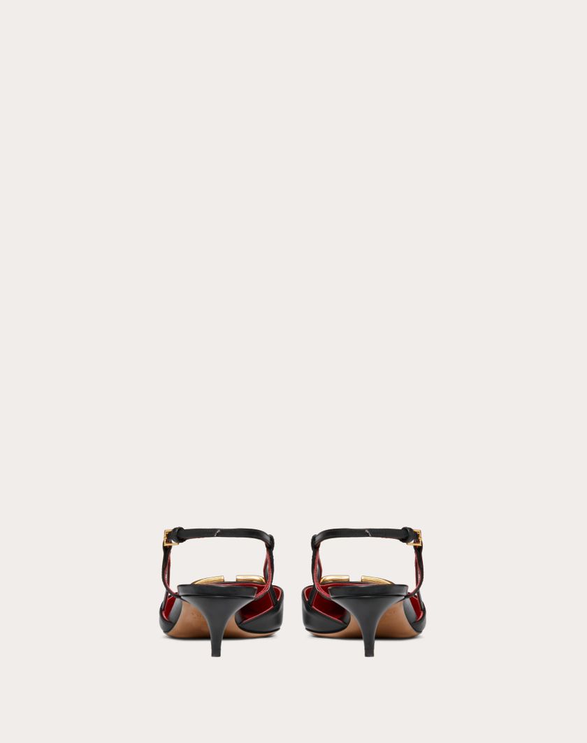 Valentino Handbags Décolleté Slingback Vlogo Signature In Vitello 40mm per Donna in Poudre | Valentino IT Offerta Anniversario