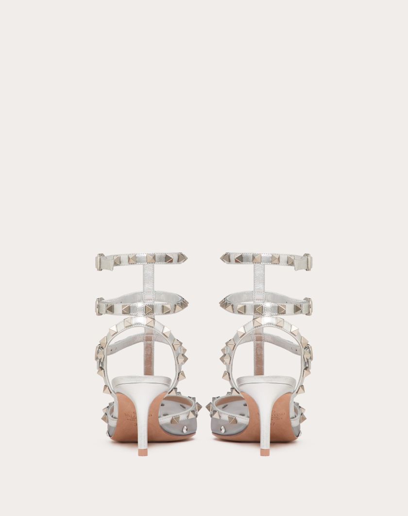 Valentino Handbags Décolleté Rockstud In Rete Con Cristalli E Cinturini 65mm per Donna in Pastel Grey/silver | Valentino IT Offerte esclusive