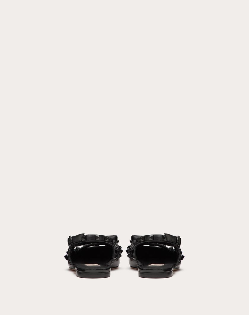 Valentino Handbags Ballerina Slingback Rockstud Bow In Vernice E Borchie In Tono per Donna in Nero | Valentino IT Lightning offer