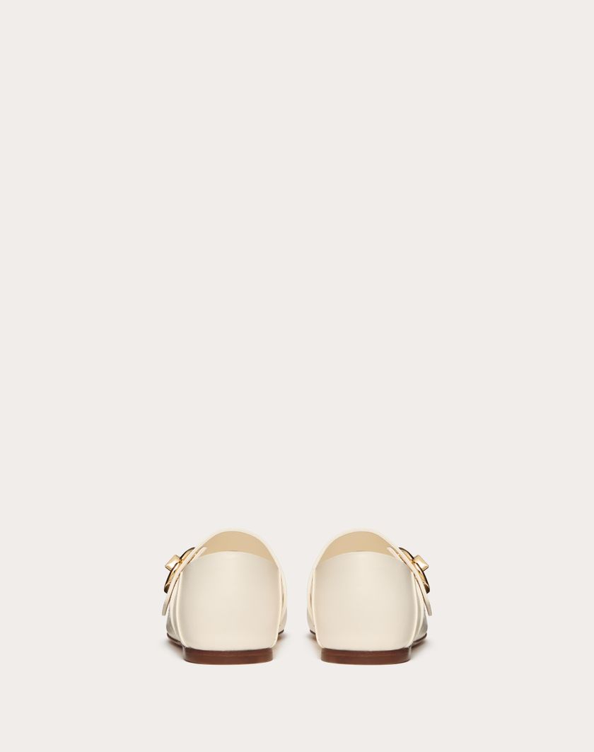 Valentino Handbags Ballerina Mary-jane Vlogo Locker In Vitello per Donna in Avorio | Valentino IT Comprane uno, ottenene uno gratis