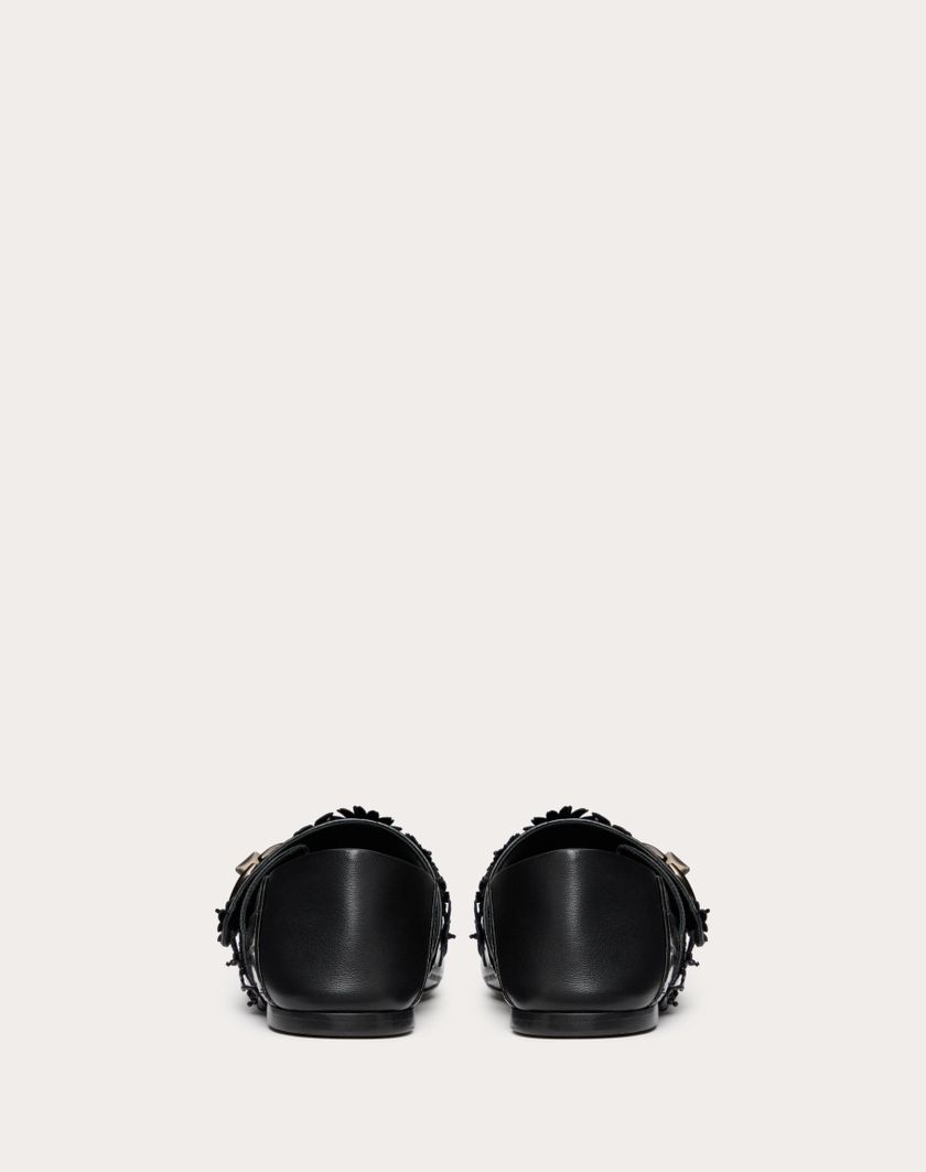 Valentino Handbags Ballerina Mary-jane Vlogo Locker In Anguilla Con Applicazione Di Fiori per Donna in Nero | Valentino IT Sconti VIP