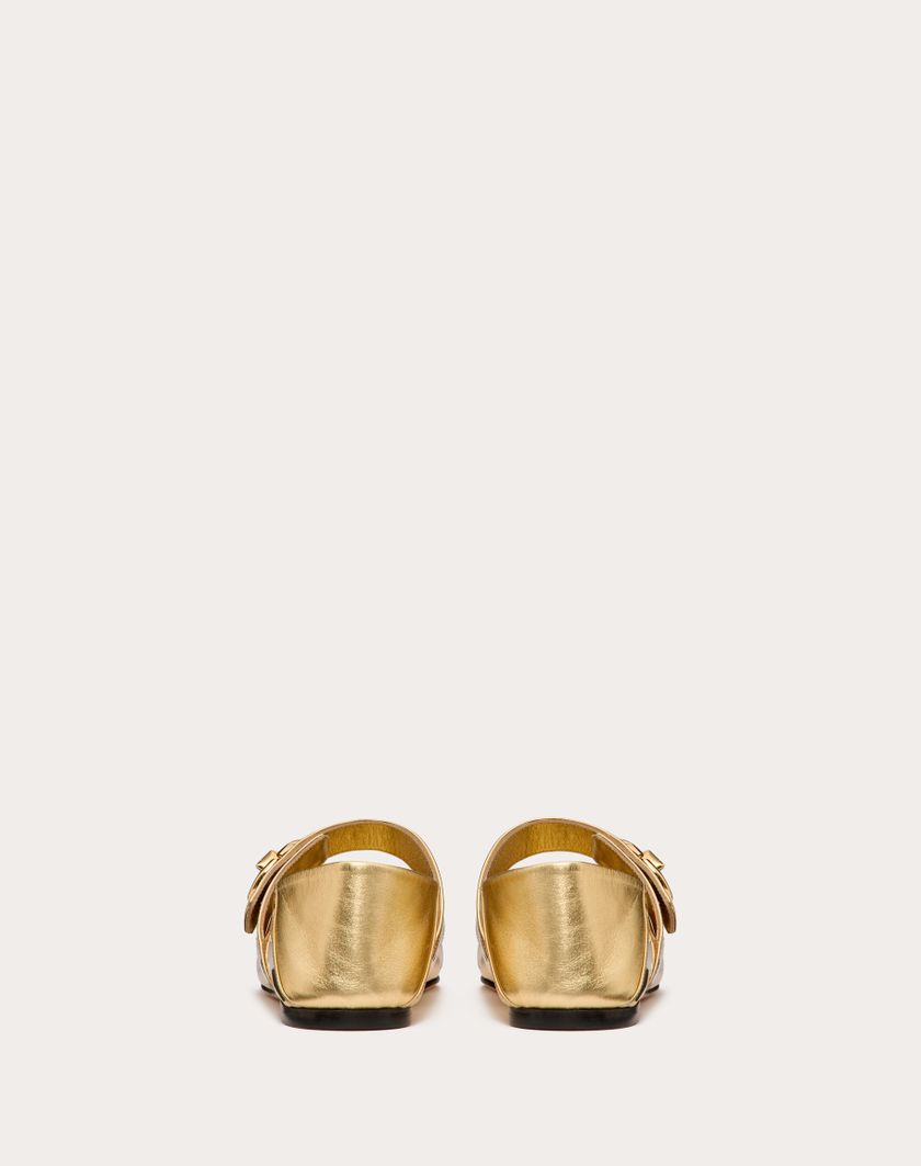 Valentino Handbags Ballerina Mary-jane Vlogo Locker In Vitello Specchio per Donna in Oro | Valentino IT Prezzo basso