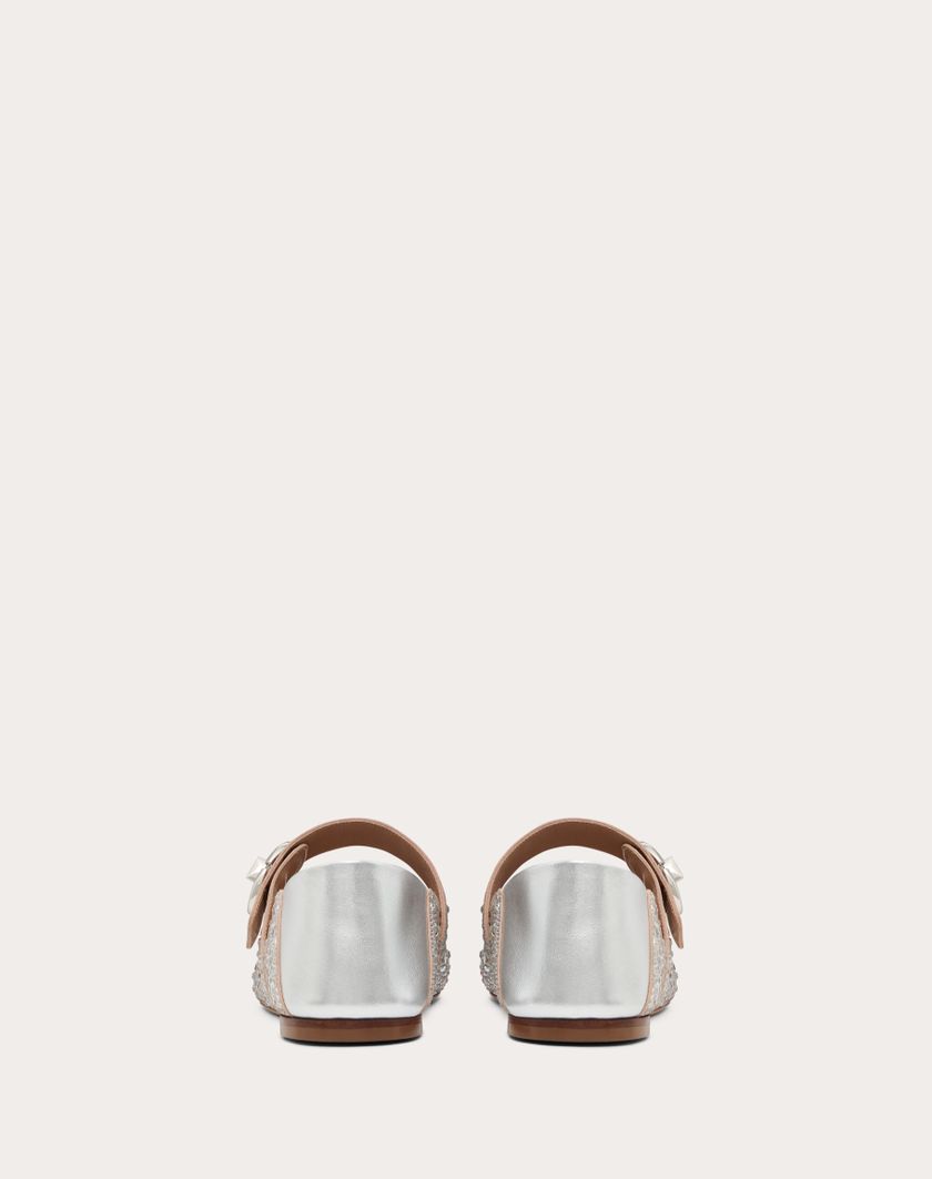 Valentino Handbags Ballerina Mary-jane Vlogo Locker Con Cristalli per Donna in Crystal/silver | Valentino IT Super Saving Price