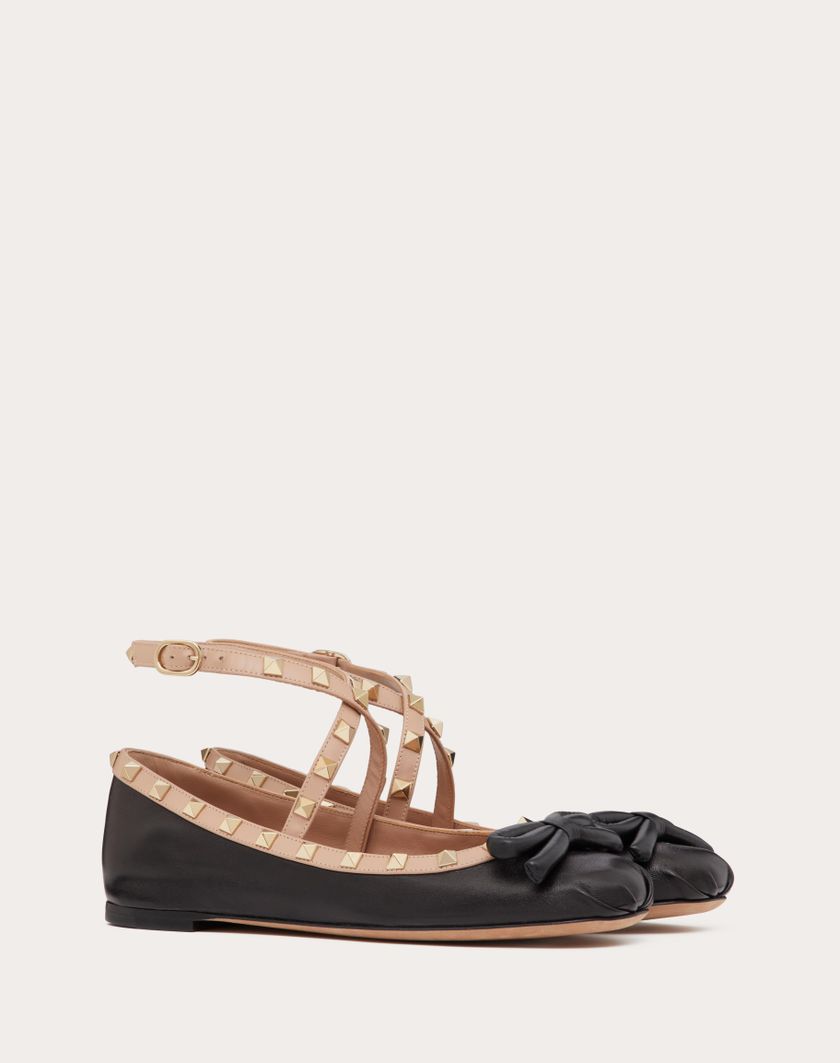 Valentino Handbags Ballerina Rockstud In Nappa per Donna in Nero | Valentino IT Ultimi tre giorni