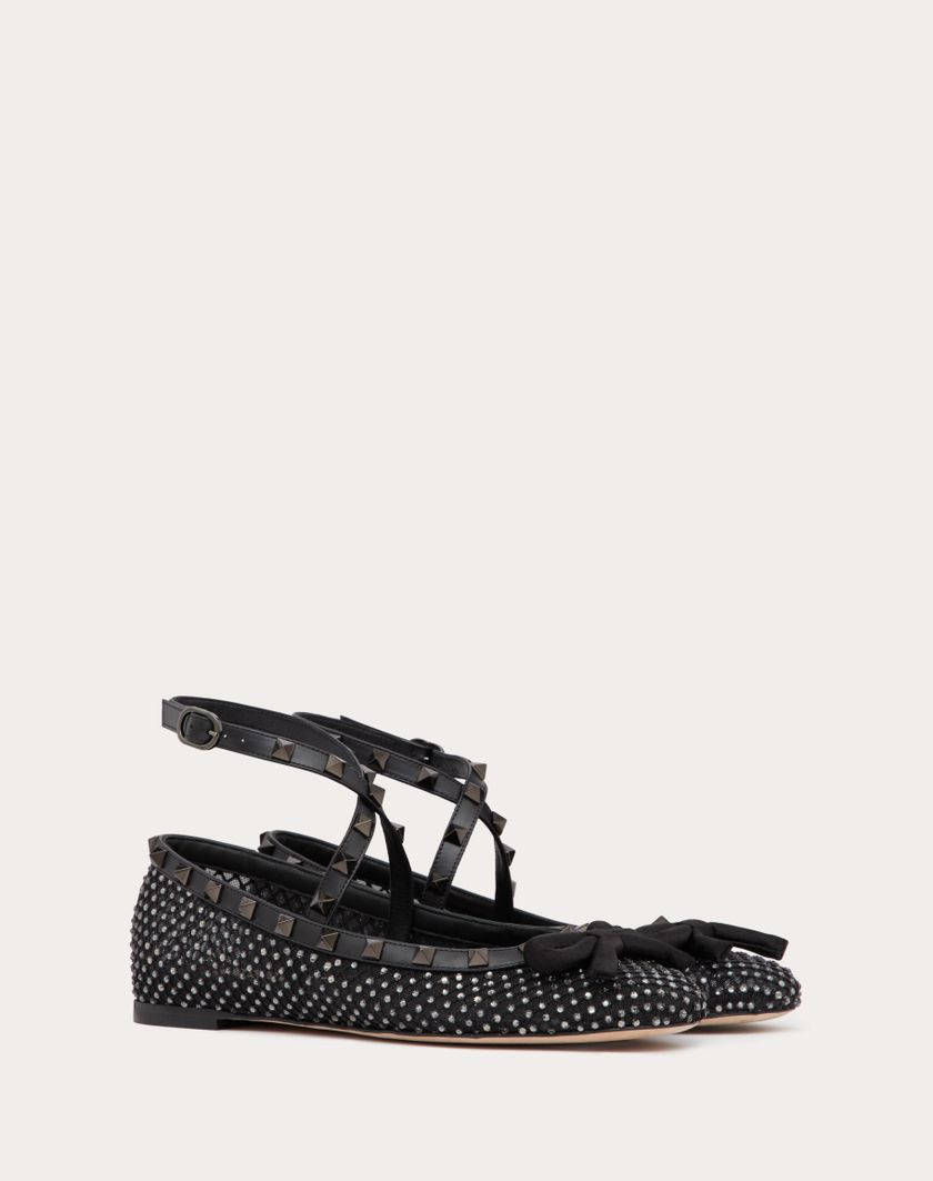 Valentino Handbags Ballerina Rockstud In Rete Con Cristalli E Borchie In Tono per Donna in Nero | Valentino IT Fino al 60% di sconto