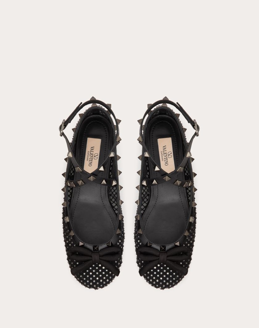 Valentino Handbags Ballerina Rockstud In Rete Con Cristalli E Borchie In Tono per Donna in Nero | Valentino IT Fino al 60% di sconto