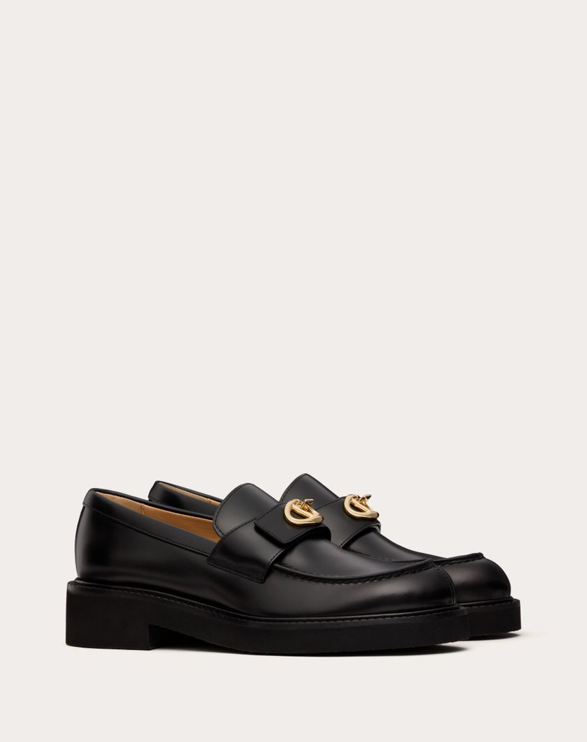 Valentino Handbags Mocassino Vlogo Locker In Vitello 40mm per Donna in Nero | Valentino IT Trasporto libero internazionale
