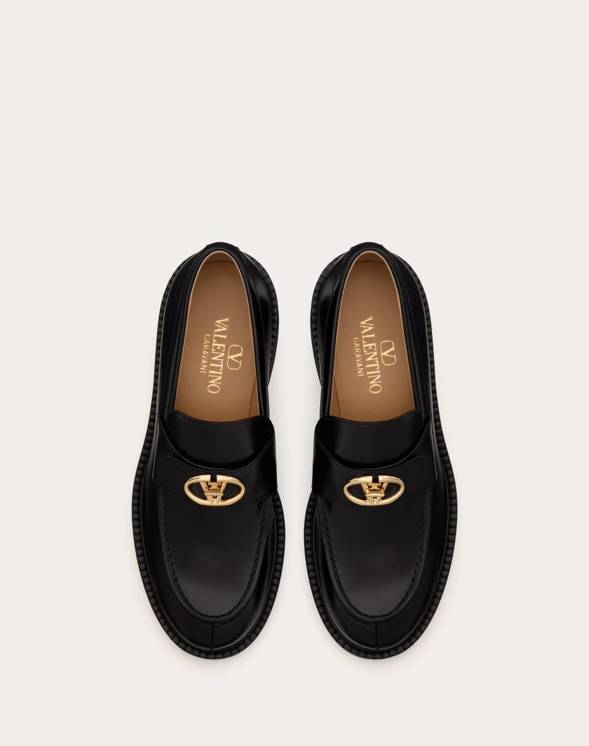 Valentino Handbags Mocassino Vlogo Locker In Vitello 40mm per Donna in Nero | Valentino IT Trasporto libero internazionale