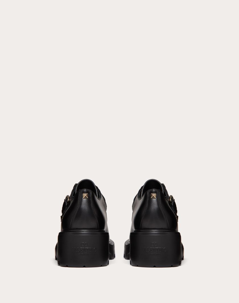 Valentino Handbags Single Monk Strap Rockstud In Vitello 55mm per Donna in Nero | Valentino IT Officina