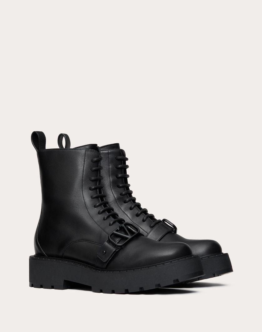 Valentino Handbags Combat Boot Vlogo Signature In Vitello 45mm per Donna in Nero | Valentino IT 50% di sconto per tempo limitato