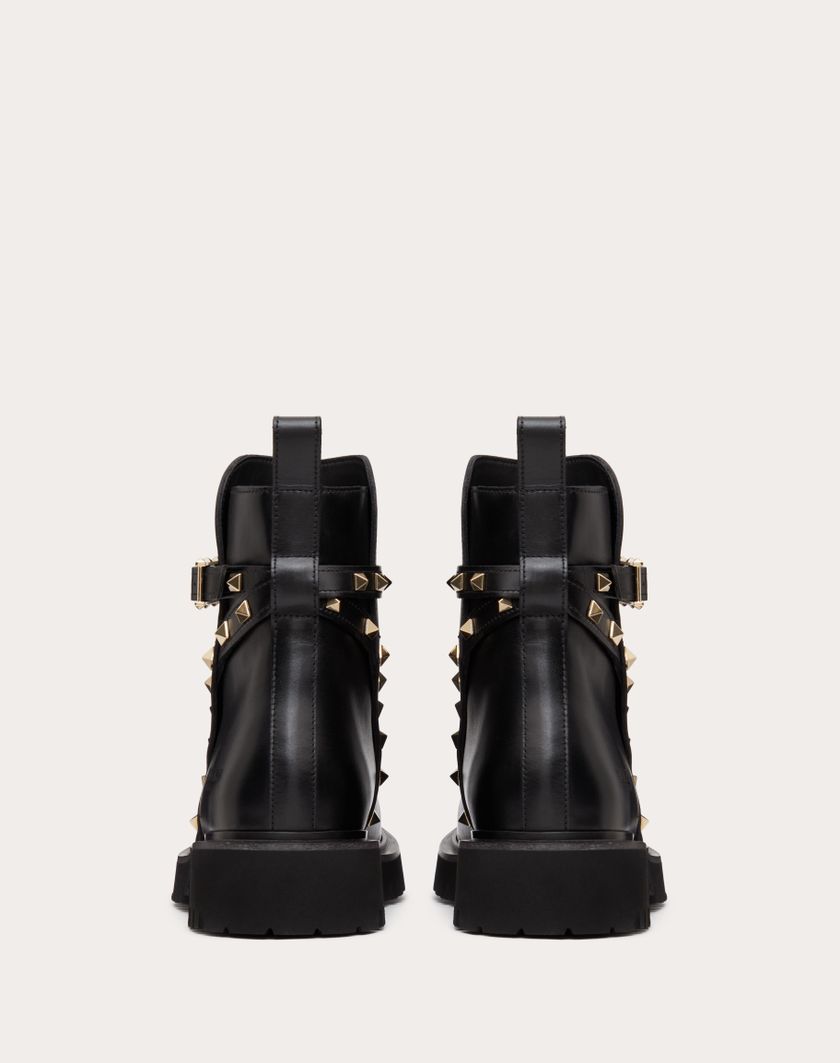 Valentino Handbags Stivaletto Rockstud In Vitello 40mm per Donna in Nero | Valentino IT Promozione