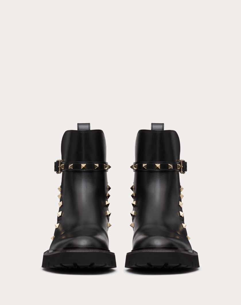 Valentino Handbags Stivaletto Rockstud In Vitello 40mm per Donna in Nero | Valentino IT Promozione